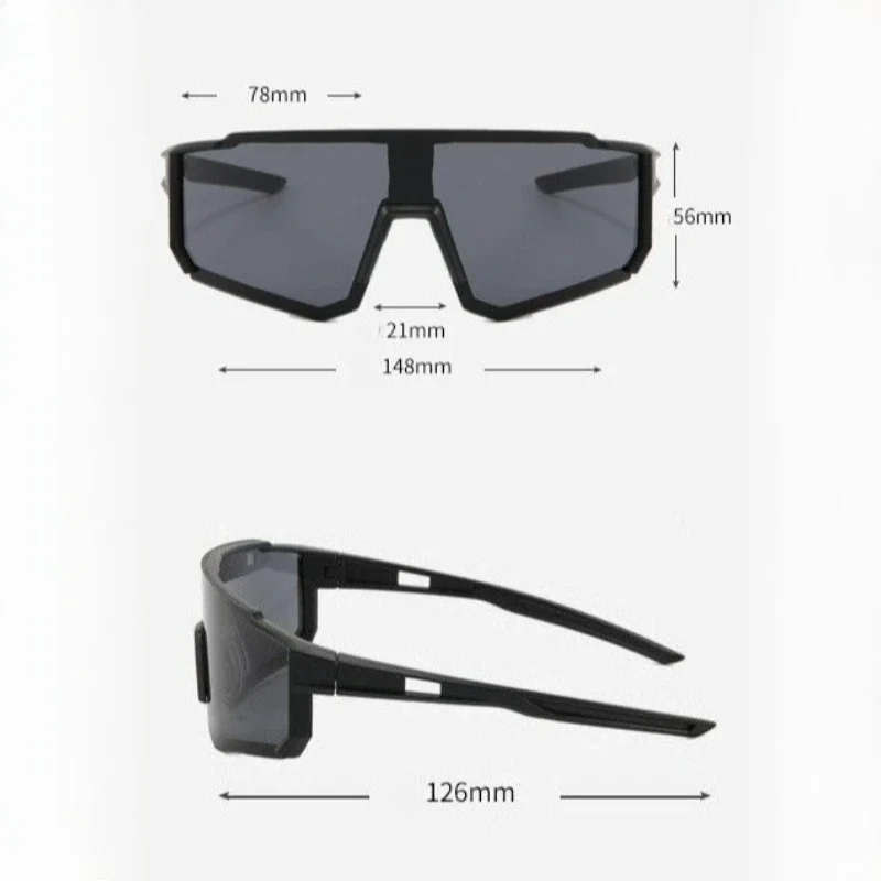 نظارات رياضية للرؤية الليلية عدسة صفراء للقيادة في الليل عدسة صفراء بإطار أسود