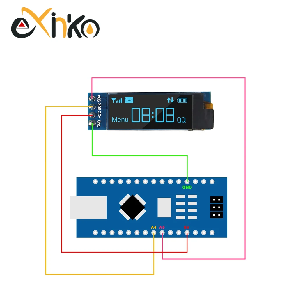 1-10pcs 0.91 inch OLED display module white/blue OLED 128X32 LCD LED Display SSD1306 12832 0.91 IIC i2C Communicate for ardunio