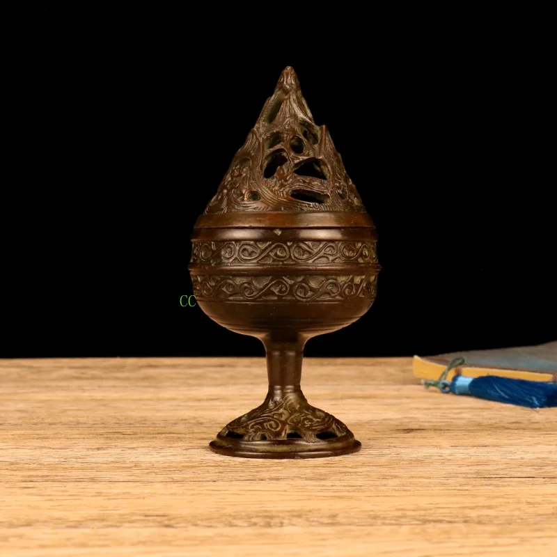 Exquisite Old Chinese Bronze Boshan Furnace Incense Burner