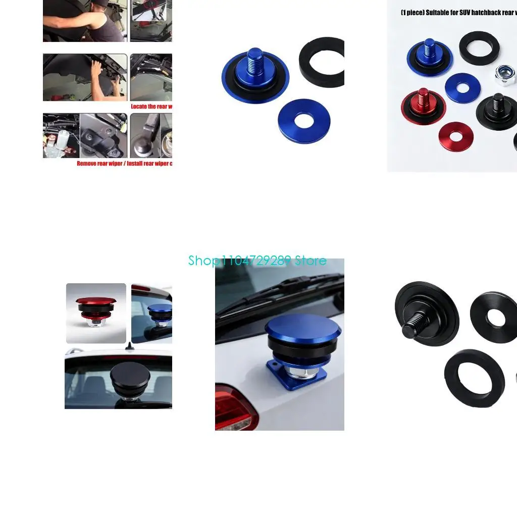 D8KE Rear Wiper Opening Trim Cover for Golf SUV Hatchback, Round Rear Window Cap for Restoring a Neat Glass Area View