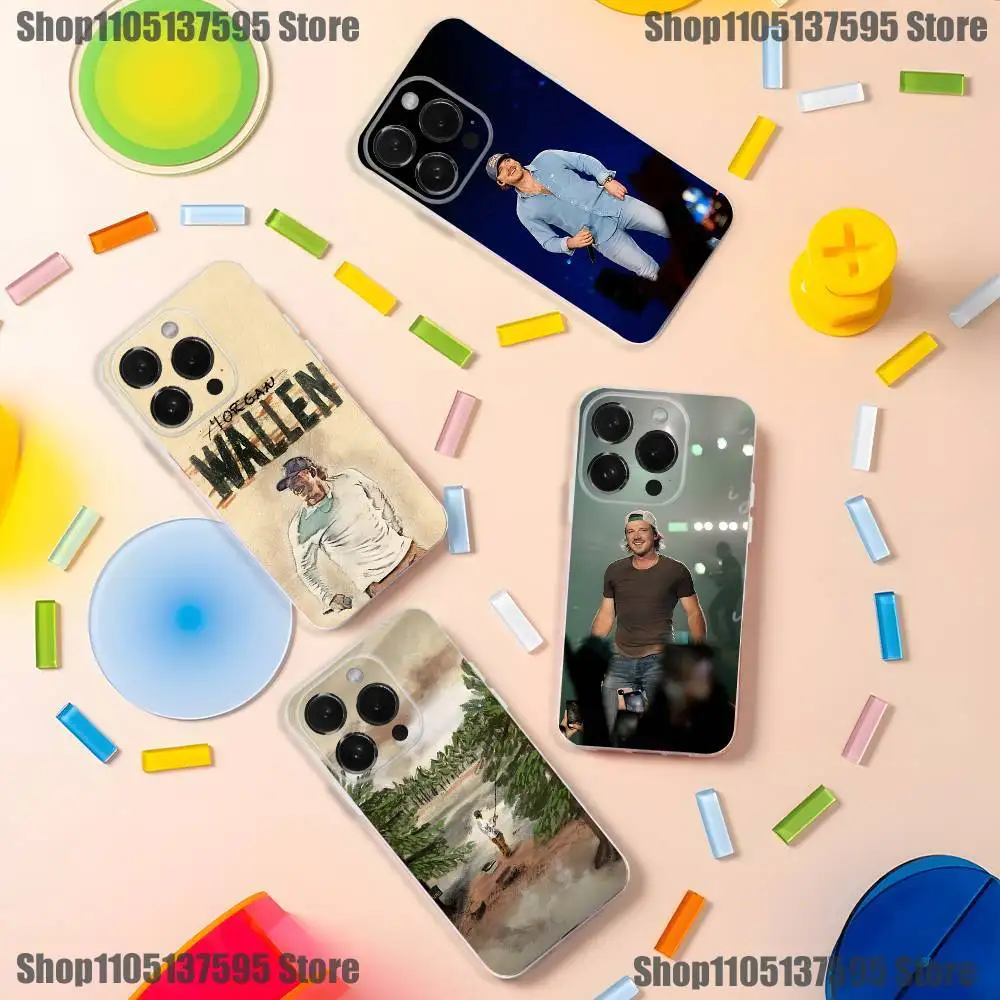 

Hot Singer M-Morgan Wallen Phone Case For iPhone 17,16,15,14,13,12,11 Pro,Max,Plus,X,XS,XR,SE4,E Mini Transparent Soft Cover
