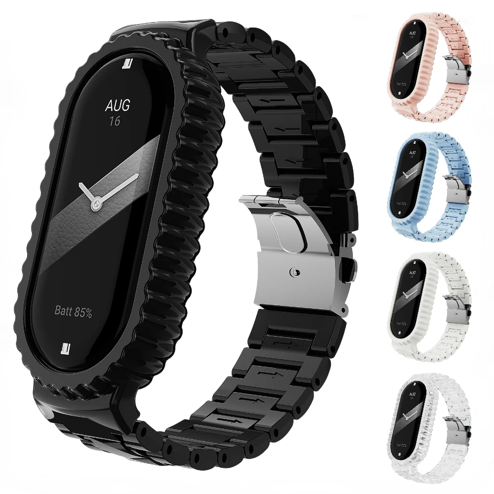 

Resin Strap for Xiaomi Mi Band 8 7 6 5 4 3 Bracelet+Protective Shell for Mi Band 7 6 Strap Mi Band 43 Belt Wristband Accessories