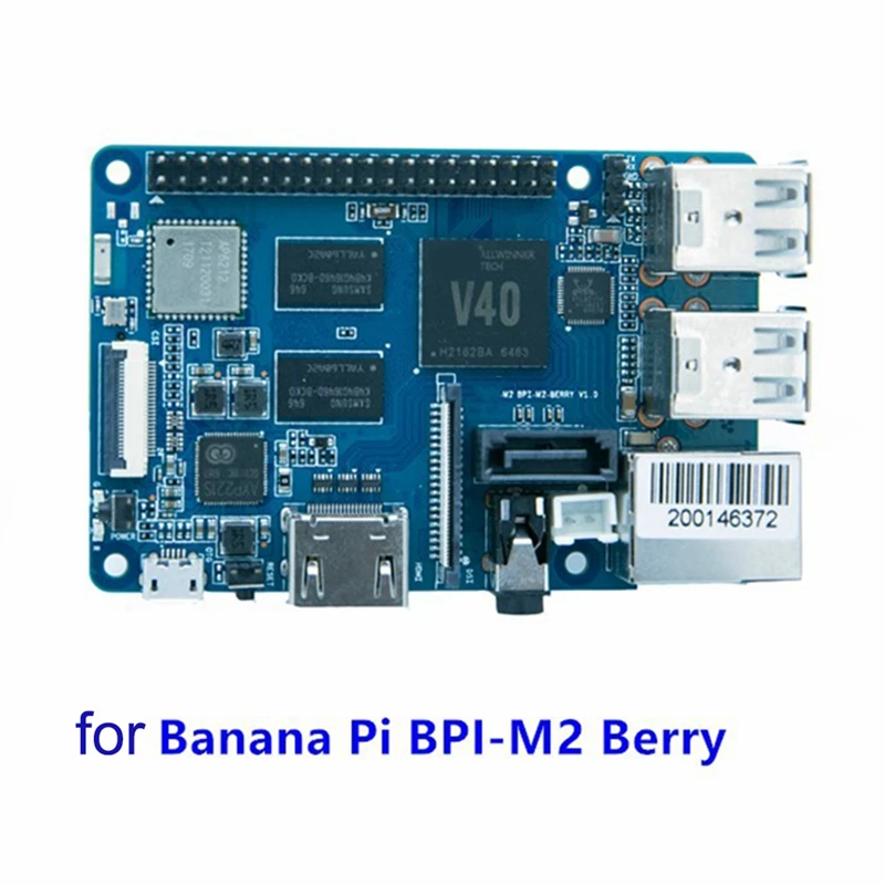 

For Banana Pi BPI-M2 Berry Allwinner V40 Quad Core 1GB LPDDR3 RAM Android USB3.0 RJ45 SATA Interface Development Board