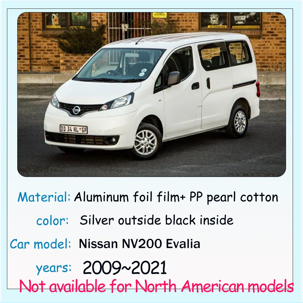 For Nissan NV200 Evalia 2009~2021 2010 2011 2012 2013 2014 2015 Car Sunshade Windshield Sun Shade Protector Parasol Accessories