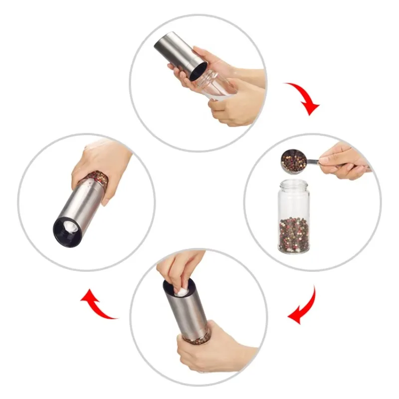 automatic salt and pepper grinder USB Rechargeable adjustable Salt Pepper Mill for gift