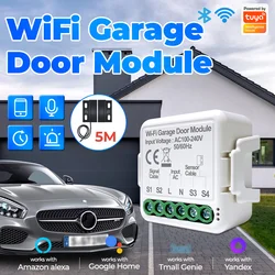 Tuya WiFi Bluetooth Dual Mode Garage Door Switch Module APP Remote /Timing Control  Voice Support Alexa Google Home Yandex Alice