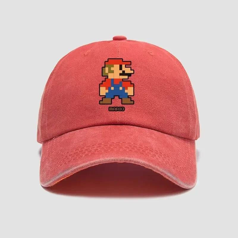 Super Mario Bros Baseball Caps Fashion 2023 Snapback Hats Adjustable Women Men Outdoor Vintage Washed Sports Caps Hip Hop Hats