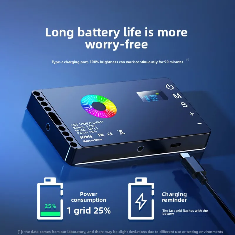 Mobile Phone Rgb Fill Light, Photography Led Fill Light, Portable Photography Video Mini Pocket Light,handheld Rgb Ambient Light