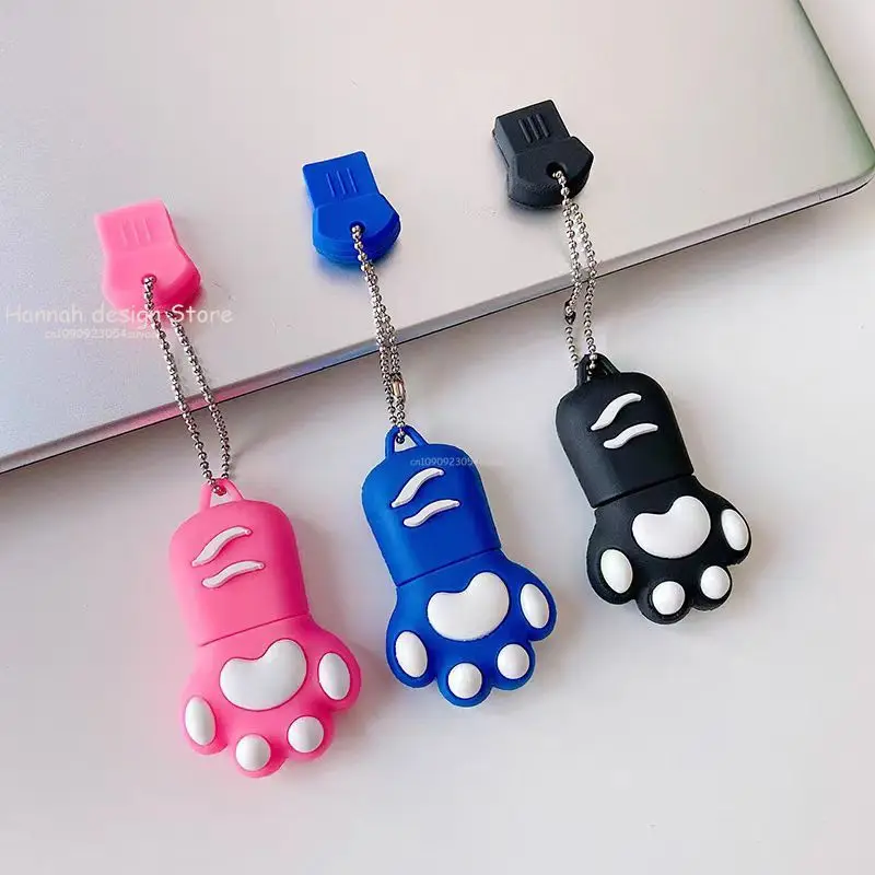 

Cat Paw USB Flash Drives 64GB Colorful Pen Drive 32GB Free Key Chain Memory Stick 16GB Brown Pendrive Red U Disk Blue 8GB