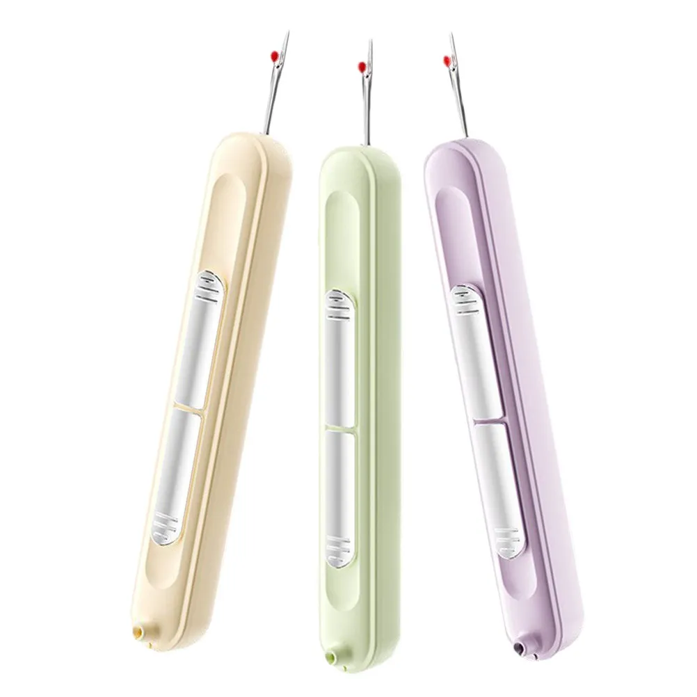 3Pcs Portable Multifunctional Needle Threader Seam Ripper Tool Home Hand Sewing Embroidery Starter Crafting Supplies