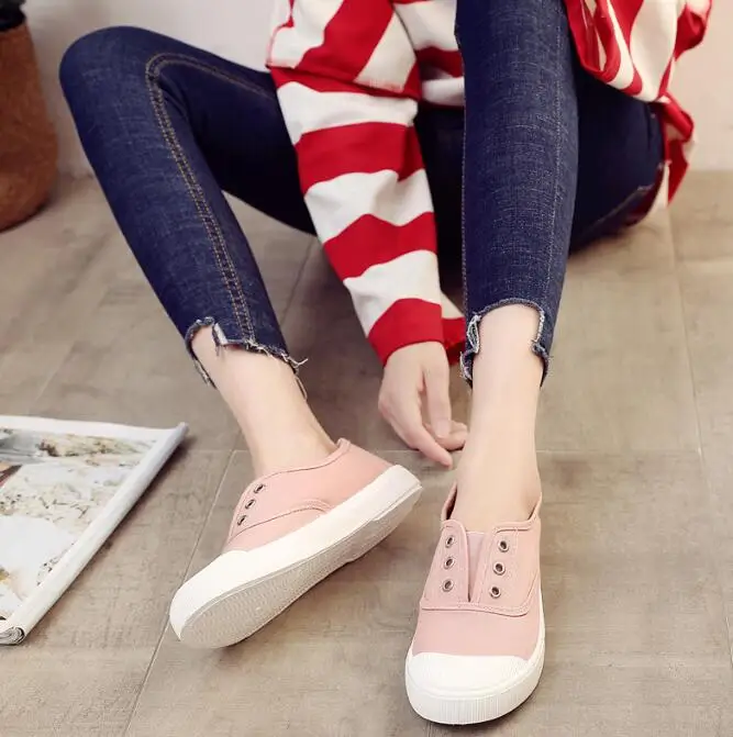 Fashion Sneakers Women Canvas Shoes Vulcanize Shoes Woman Shoes Flats Casual Loafers Slip-on Ladies Student Trainers
