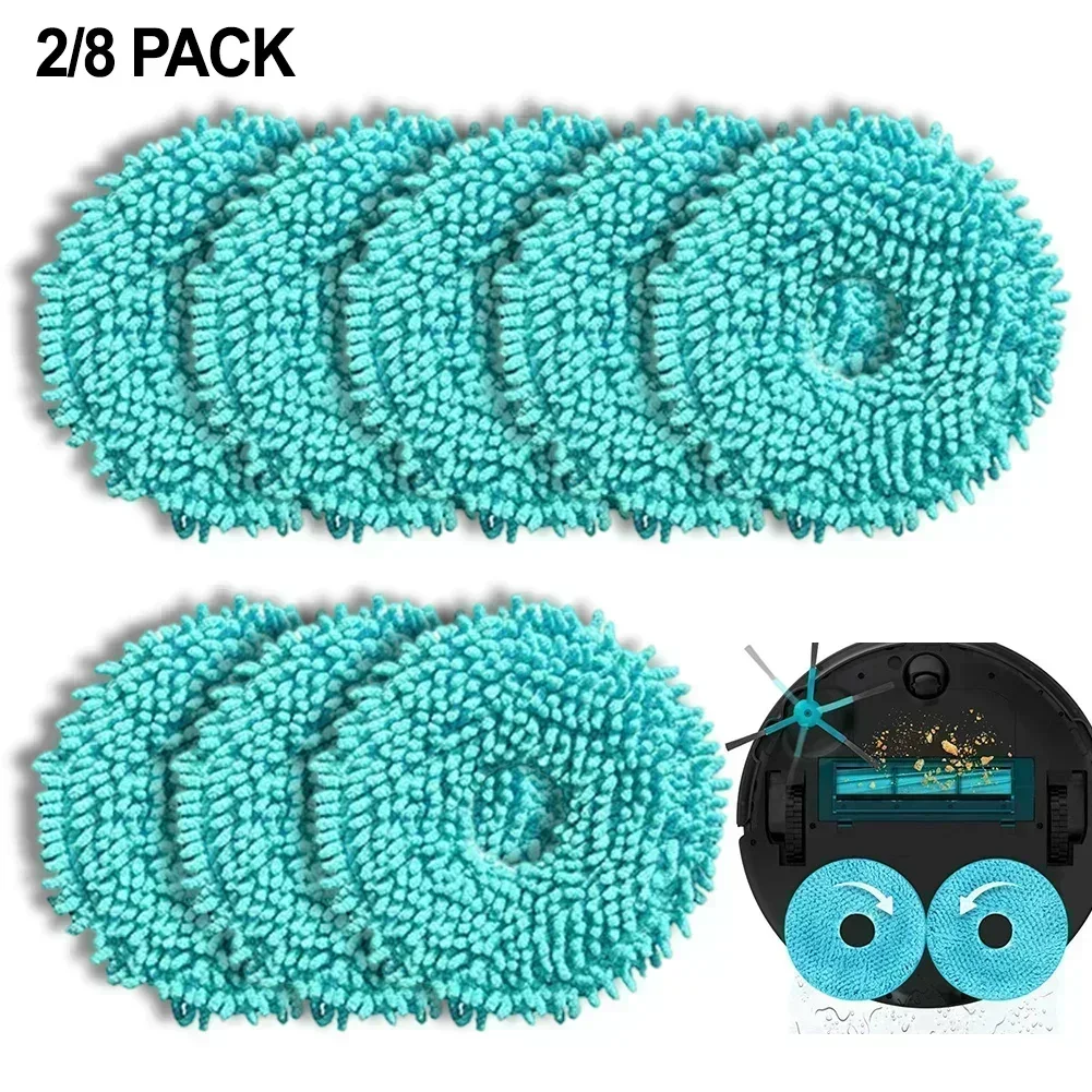 Kit de paño de mopa de microfibra para aspiradora Conga 13090 Spin Revolute Home & Wash, herramienta de fregado eficiente y práctica, 8/3 Uds.