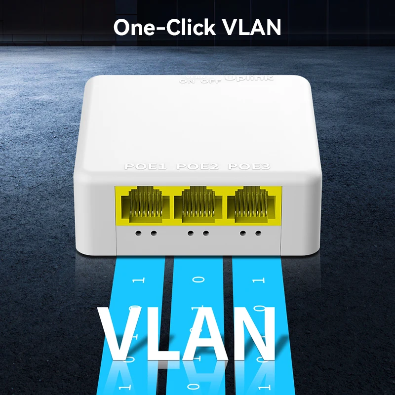 HORACO 4 Port Gigabit POE Extender 1000M Network Switch Repeater IEEE802.3af/at Plug&Play for PoE Switch NVR IP Camera AP