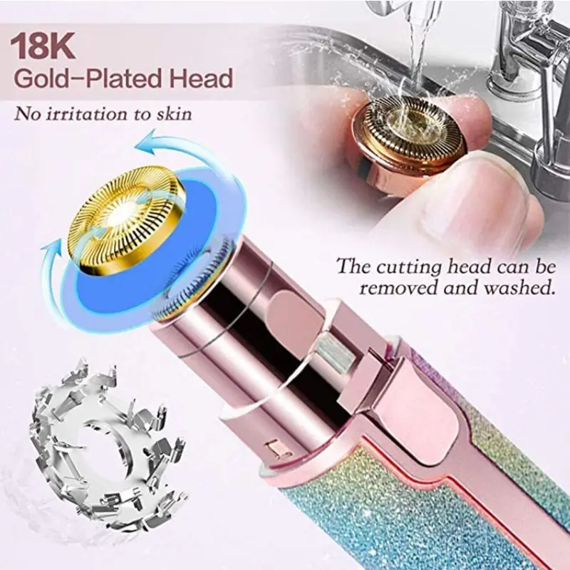 Electric Eyebrow Trimmer Epilator Face Brow Hair Remover For Female Painless Safety USB Charging Hair Remover For All Body Use