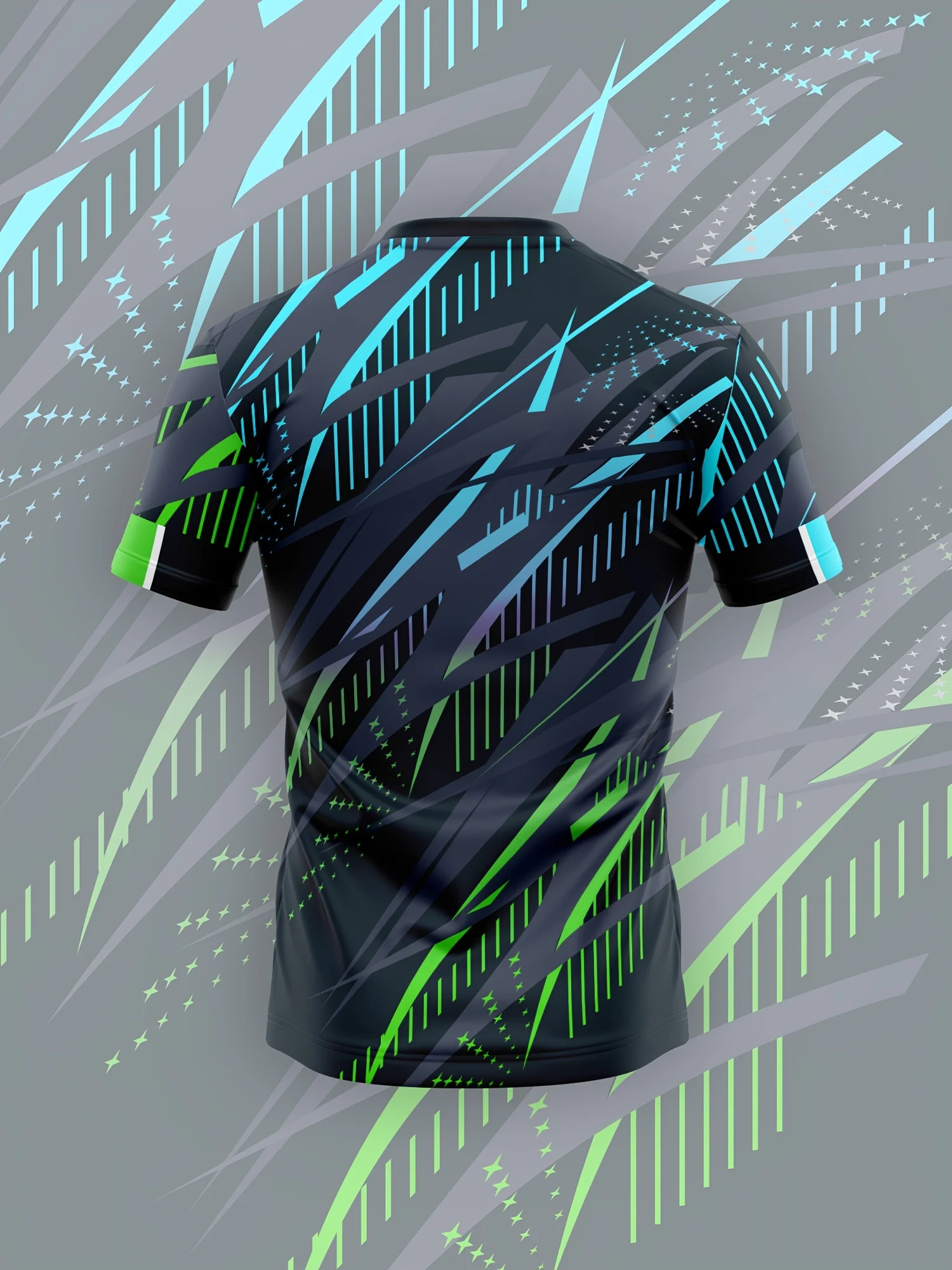 Training Outfit Adult Male Multicolor Abstract Line Short Sleeve Crew Neck Top Breathable T-Shirt