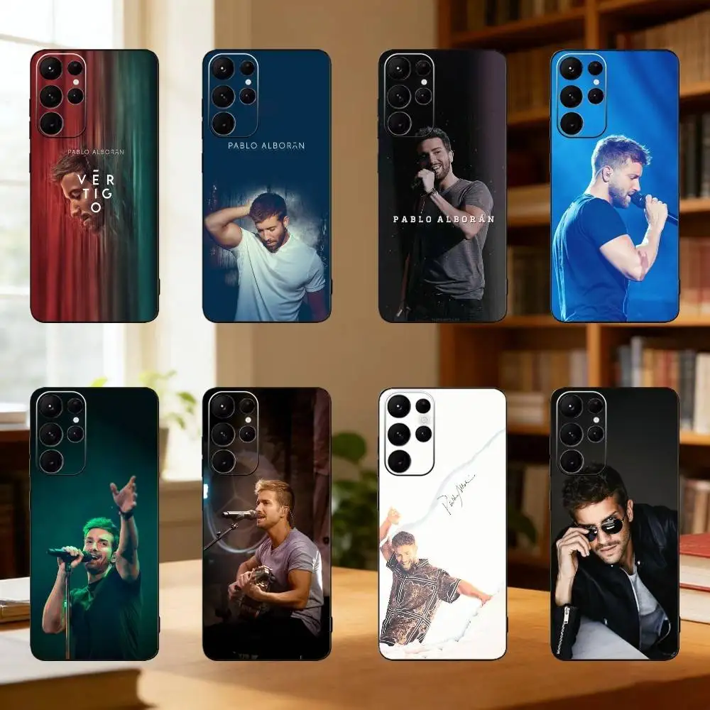 

Singer P-Pablo Alboran Contigo Phone Case For Samsung S25,24,23,22,30,21,10,9,Ultra,Plus,Lite Soft Black Case
