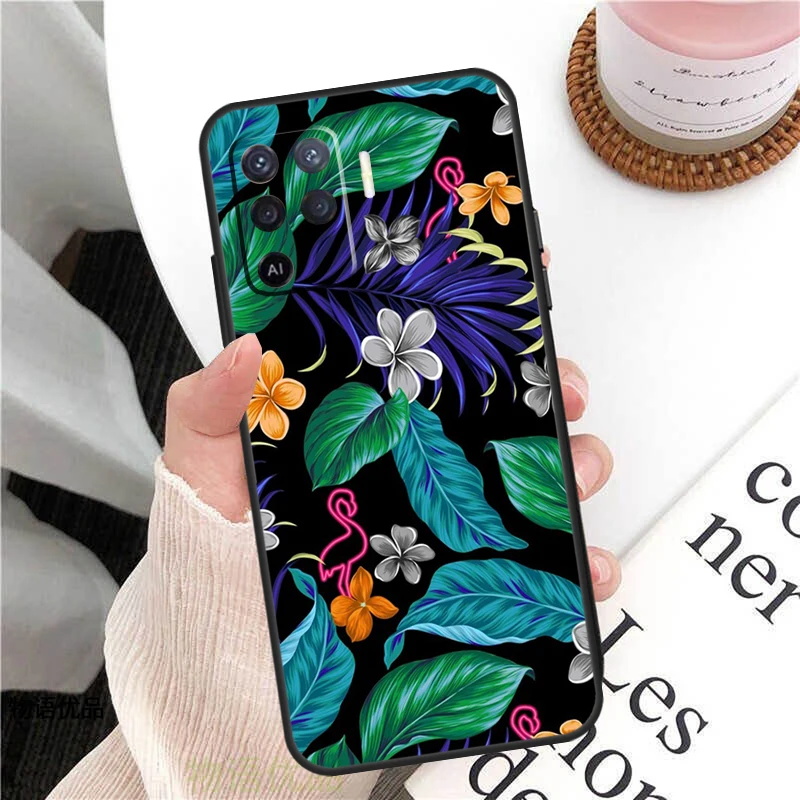 트로피컬 알로하 히비스커스 패턴 케이스 (오포 A98 A58 A78 A18 A38 A60 A80 A40 A77 A57 A17 A74 A54 A94 A96 A76 A16 A15 A5 Pro 용)