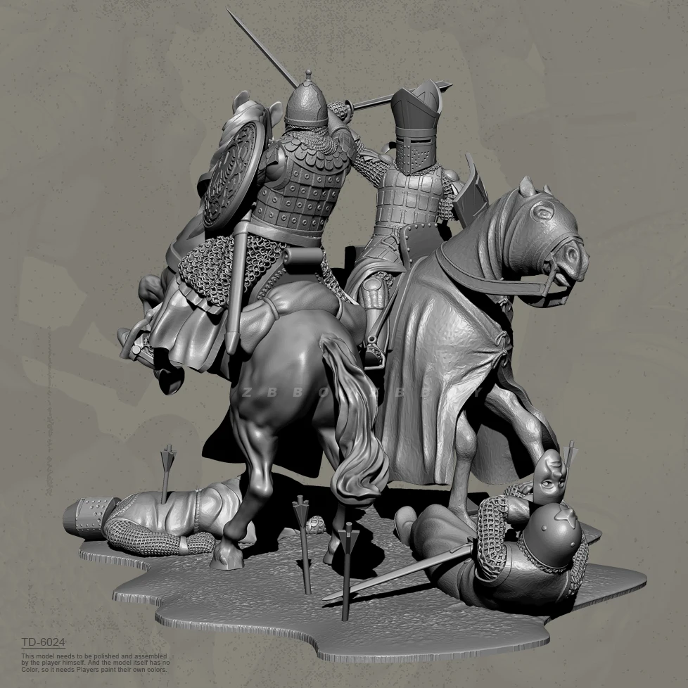 

38mm 50mm Resin Soldier model kits figure colorless and self-assembled （3D Printing ） TD-6024/3D