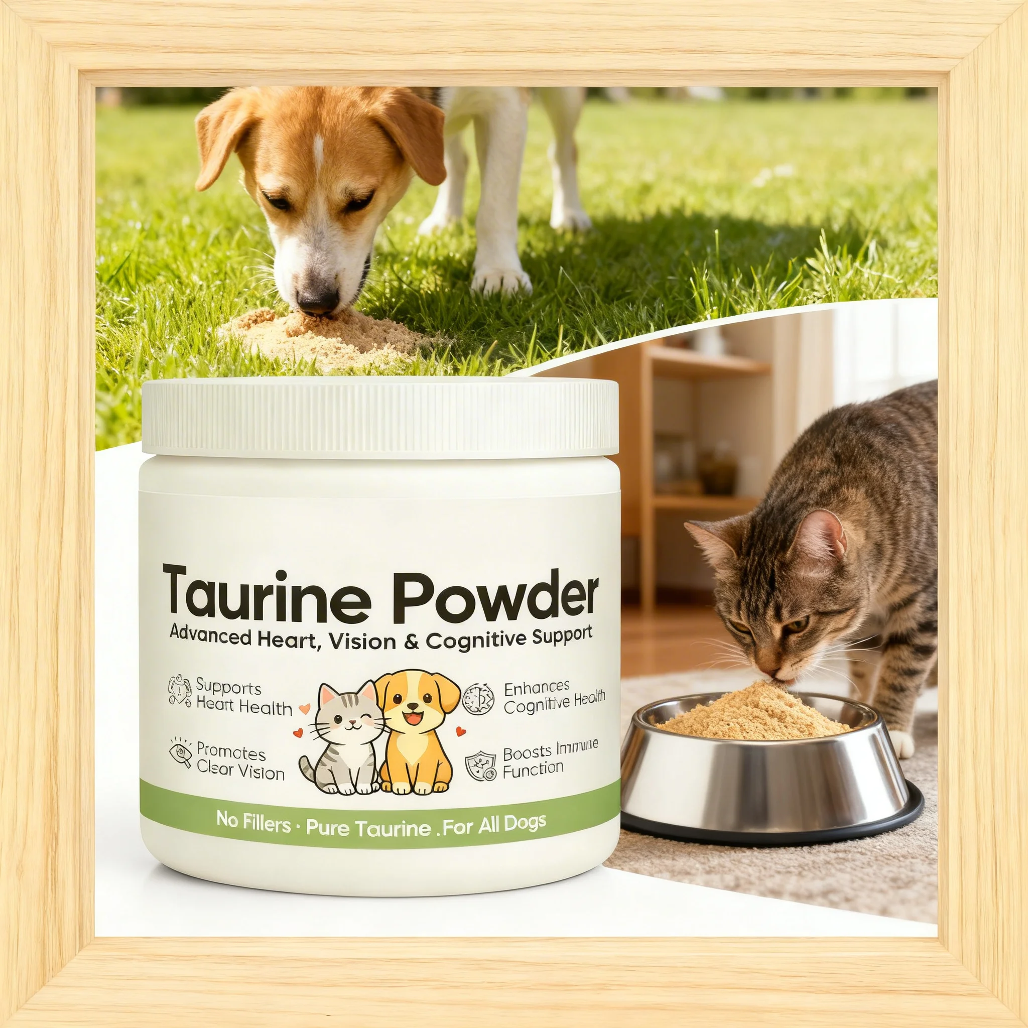1/2/3pcs 200g Taurine Powder Paw VitaTtaurine Supplement for Dogs Supports for Heart-Vision Daily Welln-ess in Dogs Cats Care