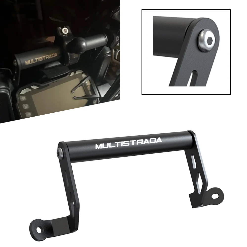 

For Ducati Multistrada 950 950S 1200 1200S 1260 1260S V2 V2S 2015 - 2024 Phone Holder Mount Navigation Holder GPS Bracket Plate