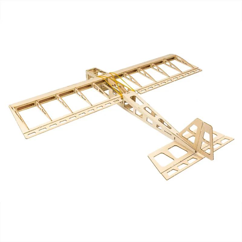 R03 STICK-06 aereo 580mm Wingspan Balsa legno fai da te aereo elettrico RC versione giocattolo volante non assemblato singolo