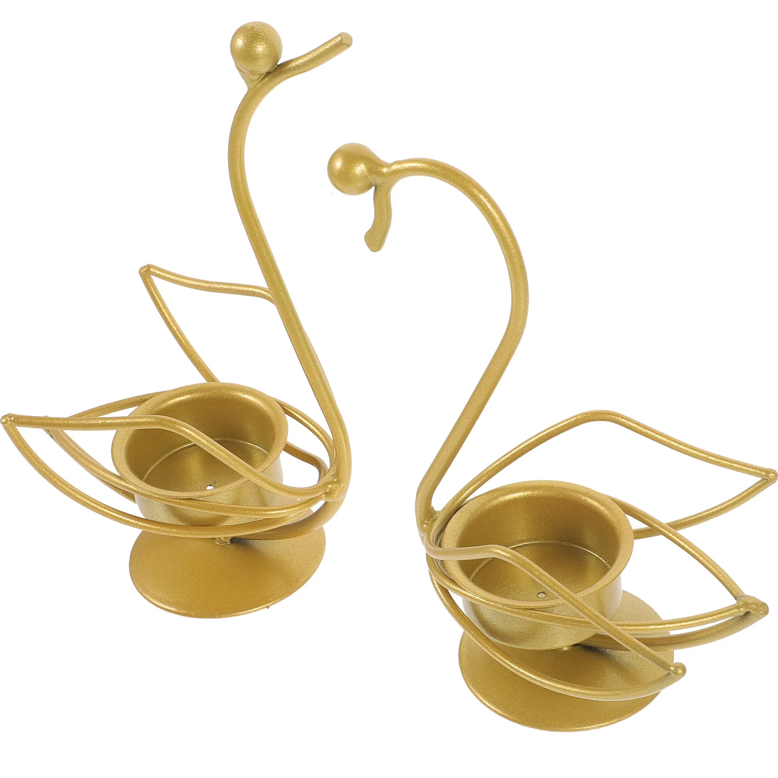 

2Pcs Iron Holders Decorative Holder Stable Base for Tabletop Wedding Centerpiece Home Decor Candlestick Holders