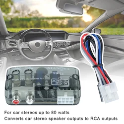 Hoge tot lage verstelbare frequentielijn Auto Audio Converter RCA Stereo 12V Luidspreker Niveau Converter Adapter Universele RCA-lijn