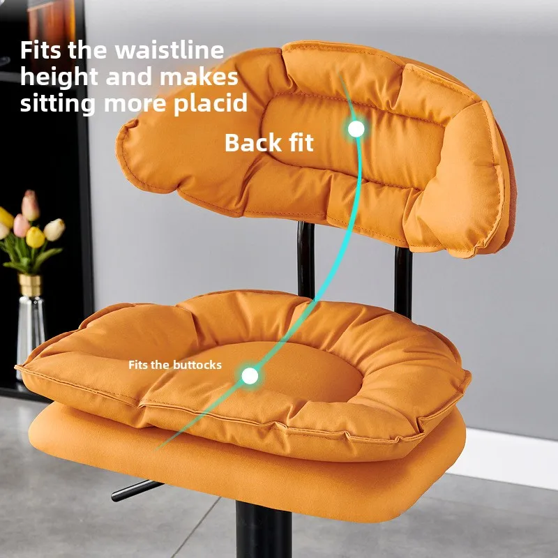 

Bar chair Bar stool High stool Lifting backrest Light luxury High sense Home rotating checkout page Front desk chair