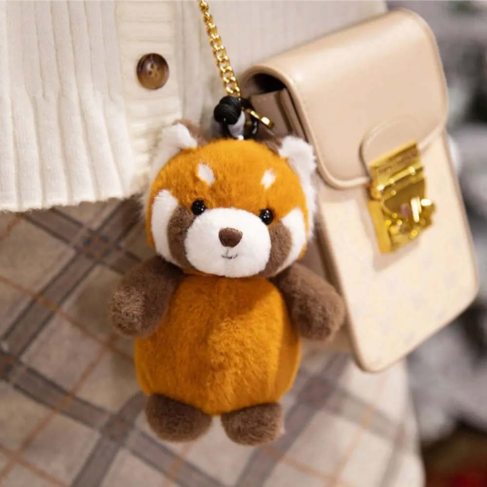 Cute Lovely Design Dolls Pendant Raccoon Dog Pig Keychain Cartoon Cats Zoo Animals Keyring Decorative Item