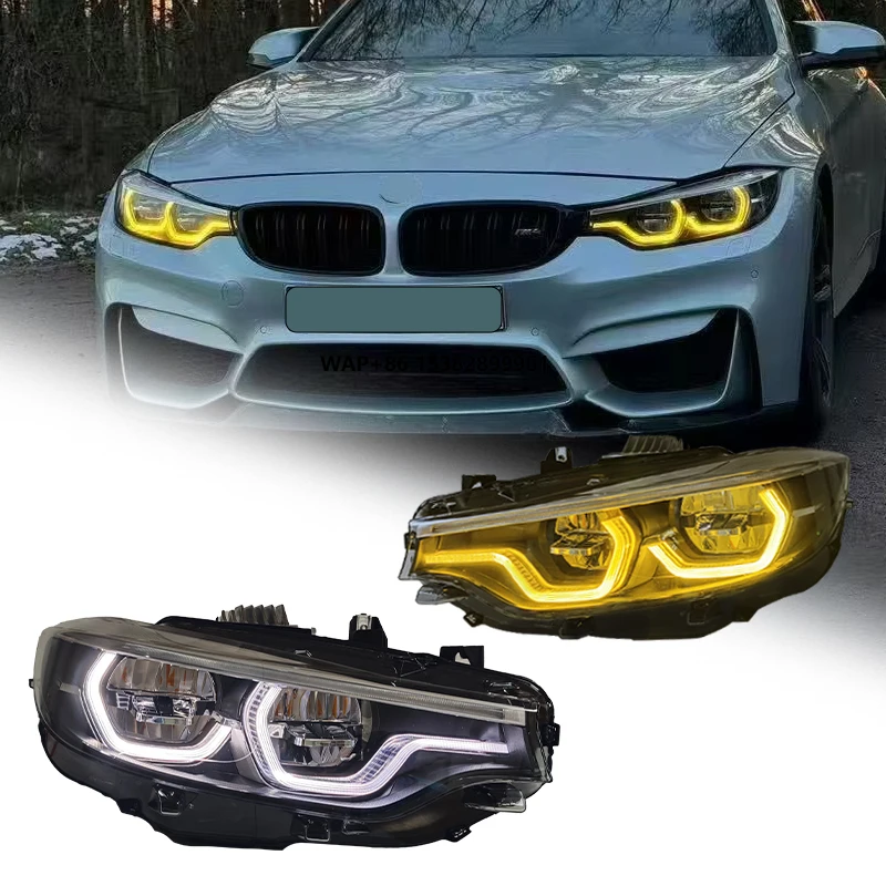 

Front Light 4 Series F33 F32 F80 F82 Headlight 2013 2020 Lci Front Lamp Upgrade LED Head Lamp Yellow Switch DRL
