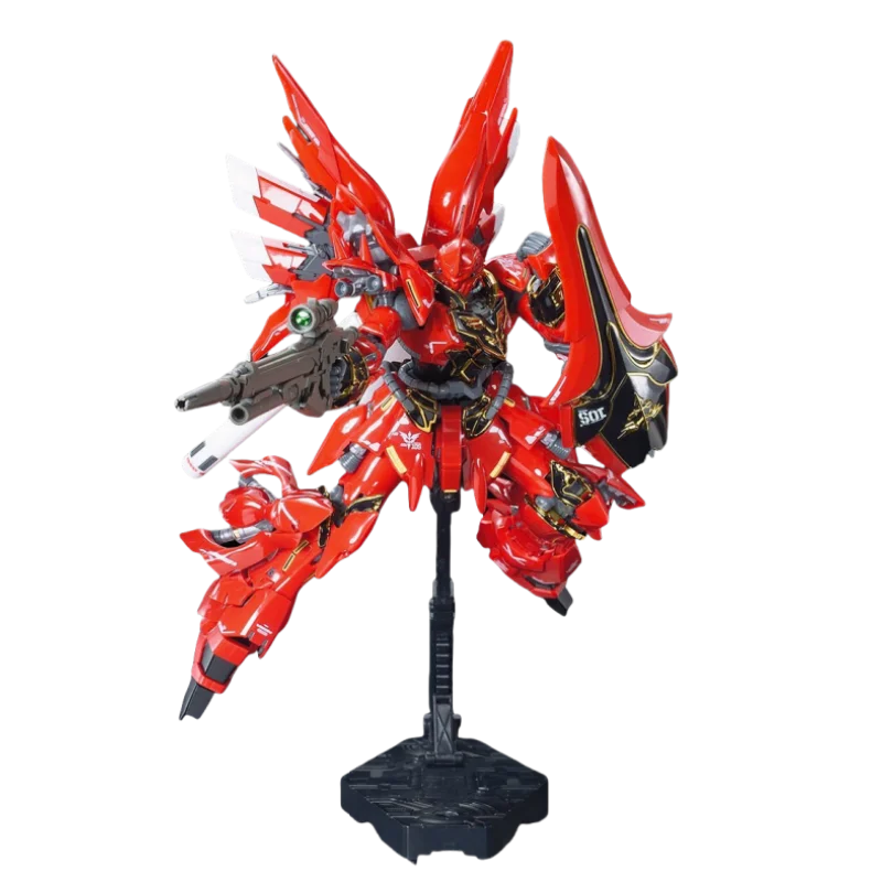 Bandai Model figurki GUNDAM SINANJU MSN-06S RG figurki Anime zabawki prezent kolekcjonerski dla dzieci oryginalna marka nowe nieotwarte