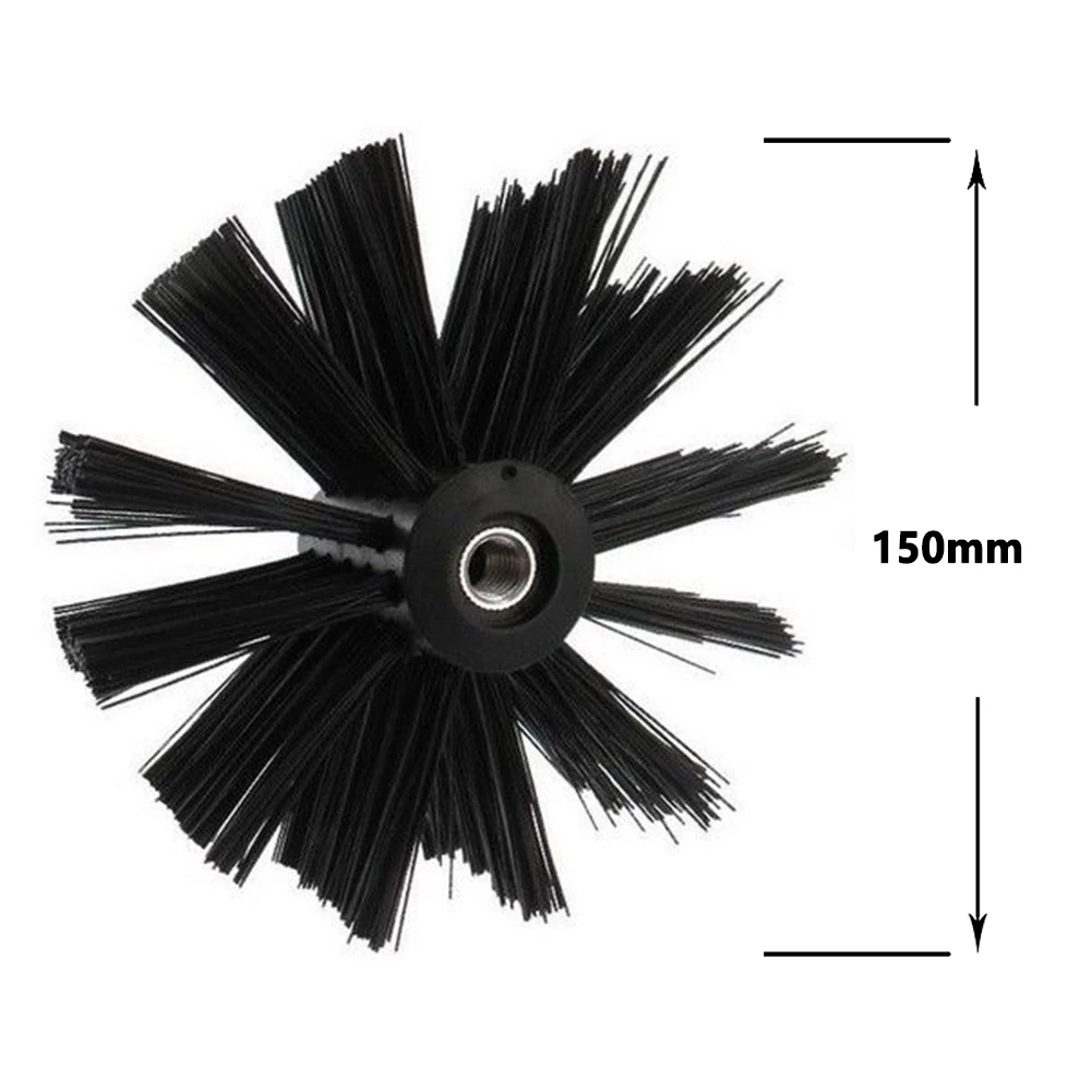 100/150mm Rotary Chimney Brush Dryer Vent Cleaning Brush Chimney Lint Remover Bristle Head Nylon Household Cleaning Tools