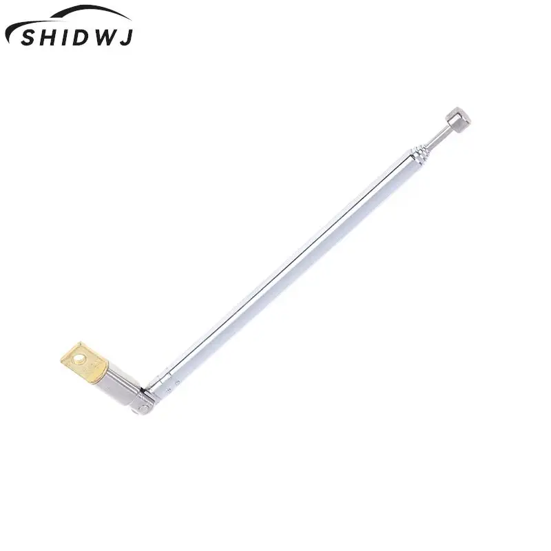 Hot 1Pc 37cm 5 Section Telescopic Stainless Steel AM FM Radio Universal Antenna