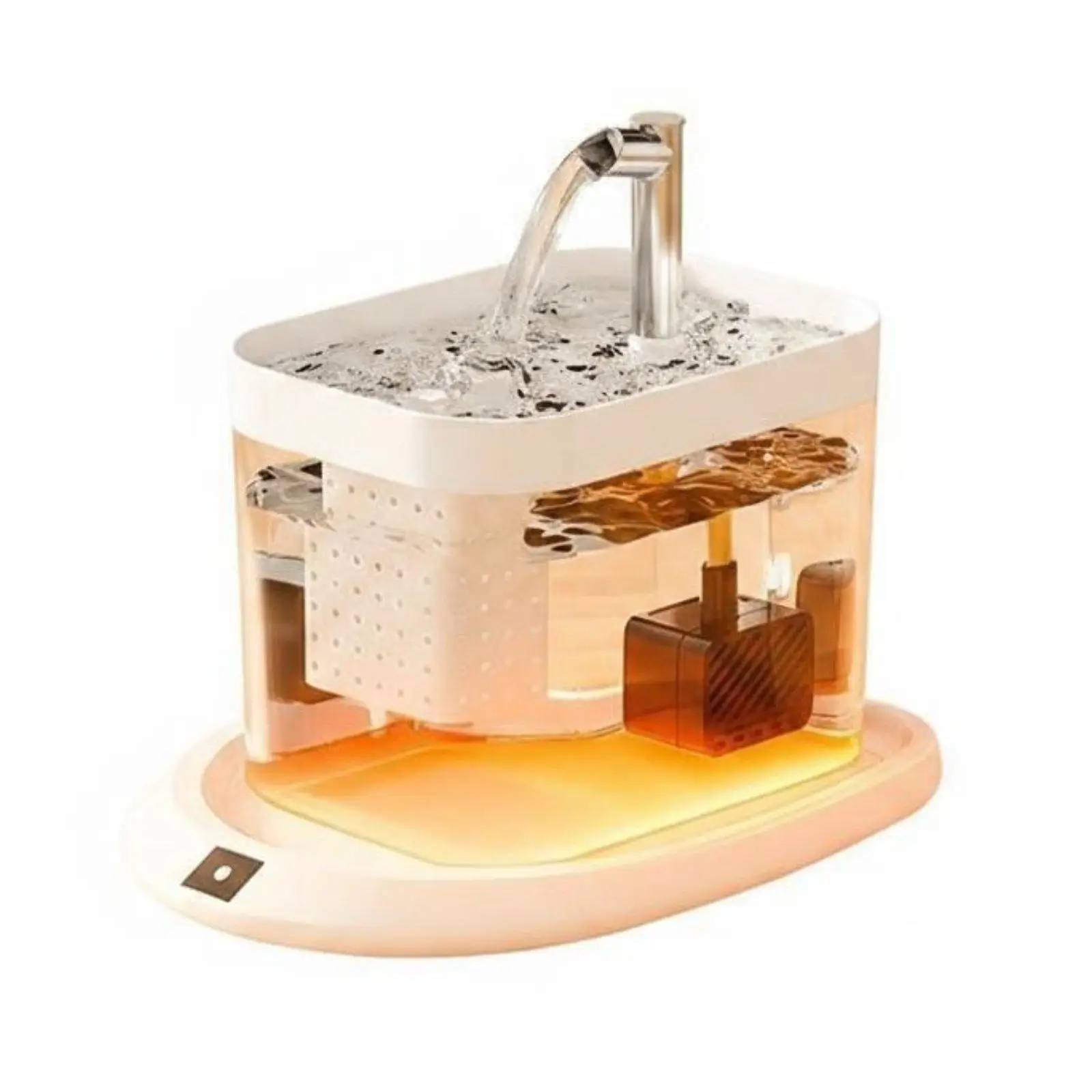 Heated Cat Water Dispenser Easy to Clean Automatic Pet Water Dispenser Automated Drinking for Cats, Dogs, Cold Weather