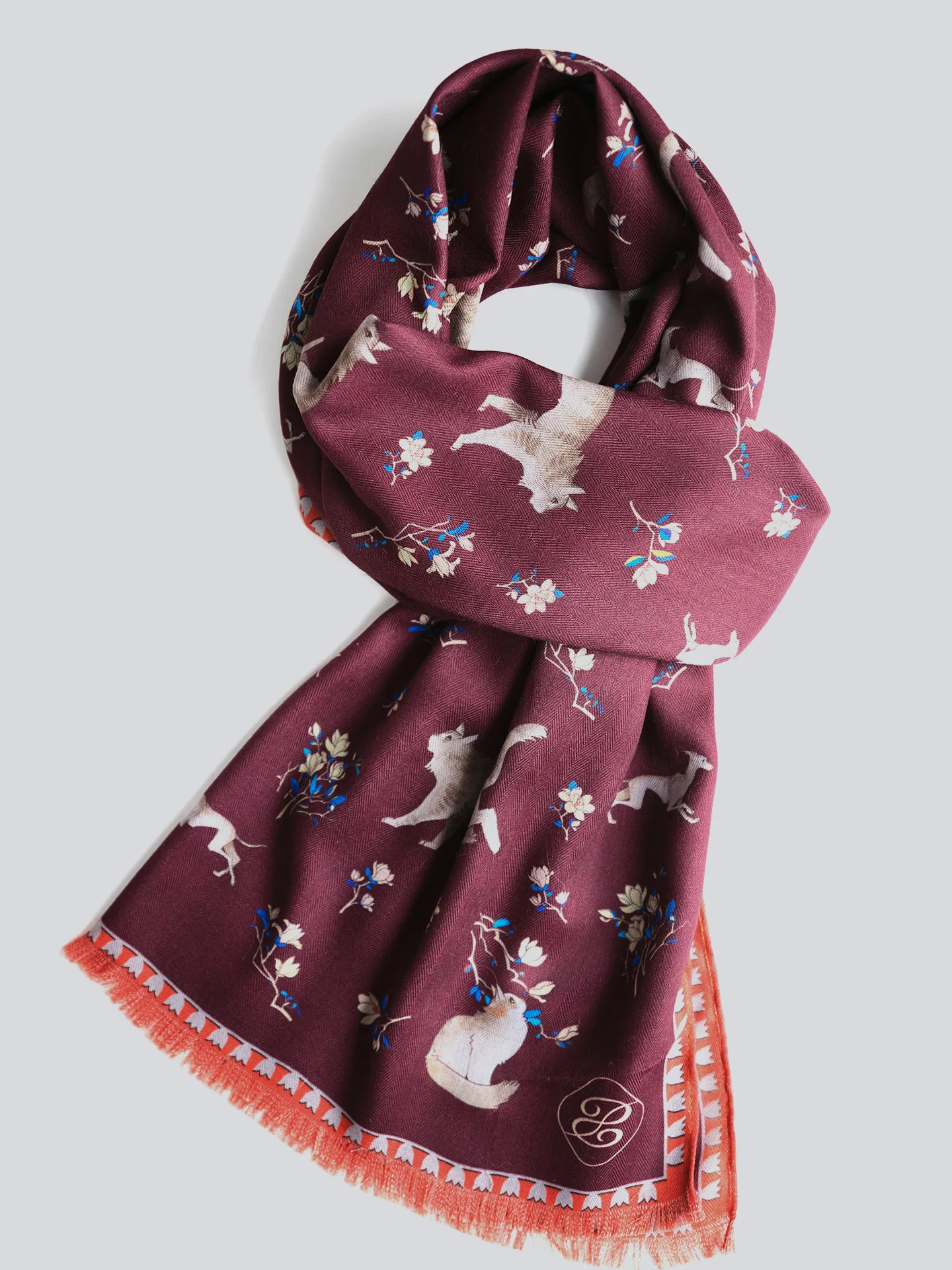 花柄スカーフ女性のファッション暖かさポリエステル繊維長方形形状ユニセックス冬スカーフギフトユースナショナルスタイル