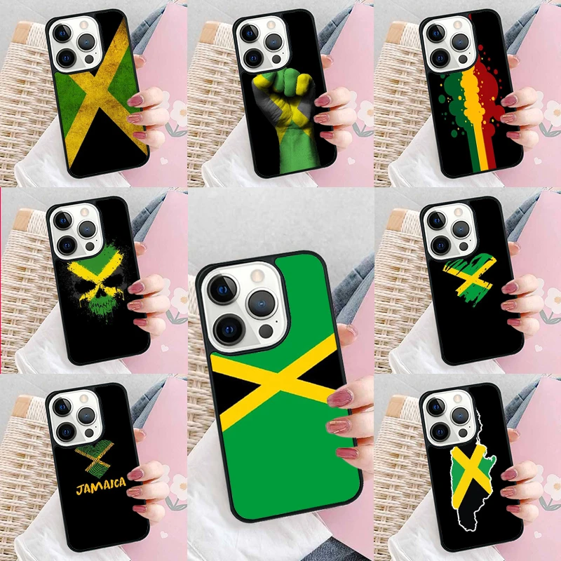 Jamaican Flag Phone Case Cover for iPhone 16 Promax 15 Pro 13 14 Plus 11 12 Mini XR XS MAX Coque