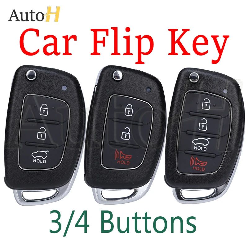 

Car Smart Key Shell for Hyundai IX35 IX45 Accent I40 HB20 SANTA FE Solaris Car Flip Folding Shell Remote key Case 3/4 Buttons