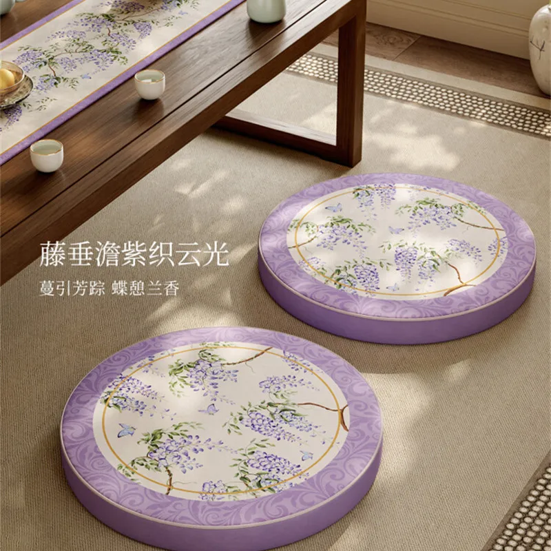 PuTuan Cushion Meditation Ground Pillow Thickened Circular Balcony Windowsill Floor Tatami Mat Pray Sitting Pier 40cmx5cm Asia