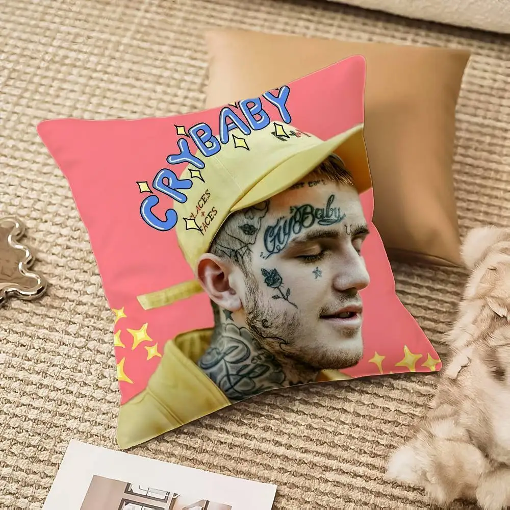 Funda de almohada Hip Hop Rapper L-Lil P-Peep, sofá cama con cremallera Invisible antipolvo