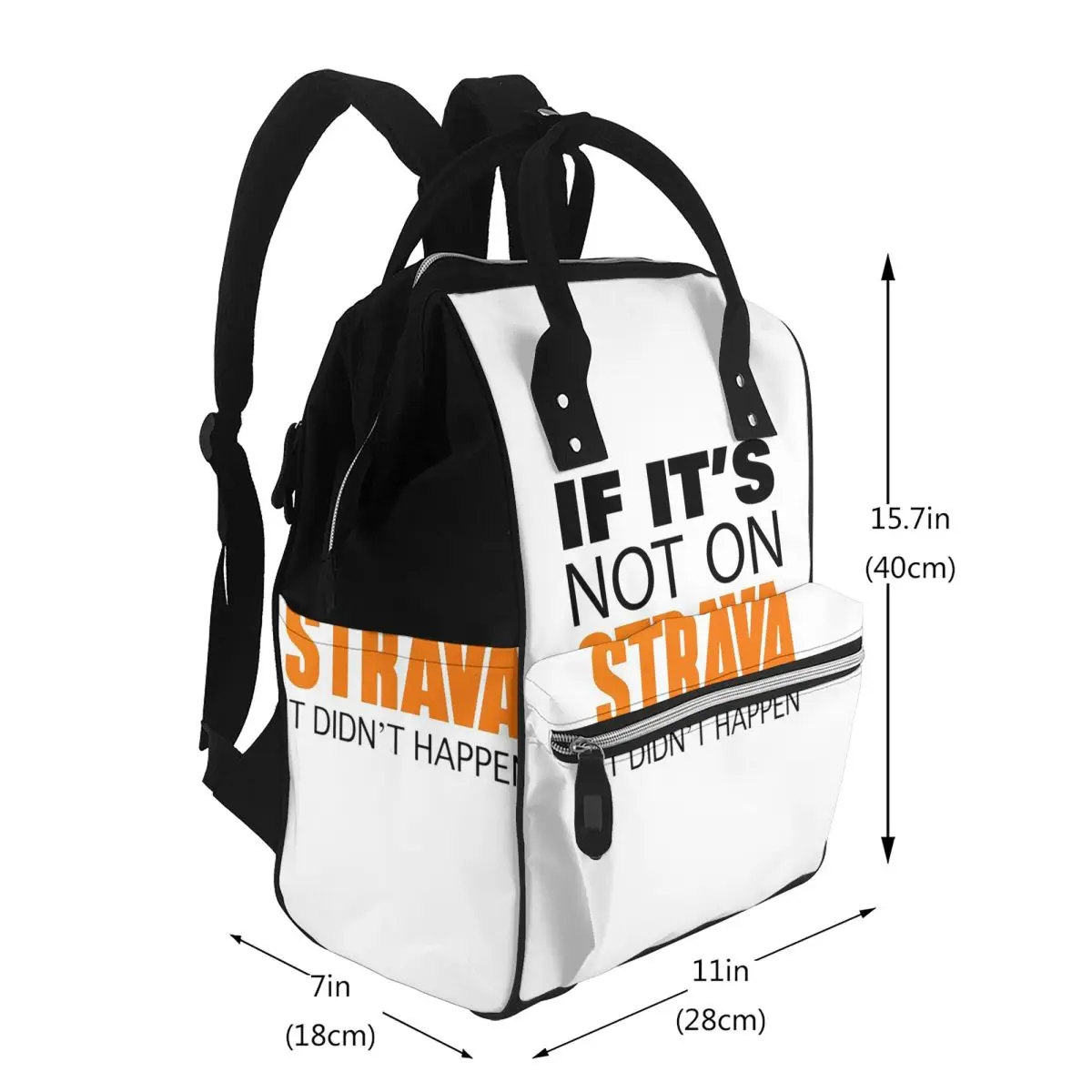 If It's Not On Strava It Didn't Happen Student Backpack School Bag Hiking Travel Daypack for Men Women Bookbag Shoulder Bags