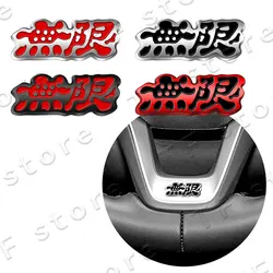 3D Chrome Metal Mugen Logo Auto Interior Steering Wheel Emblem Sticker For Honda Mugen Power Civic City Odysseyr Accord CRV