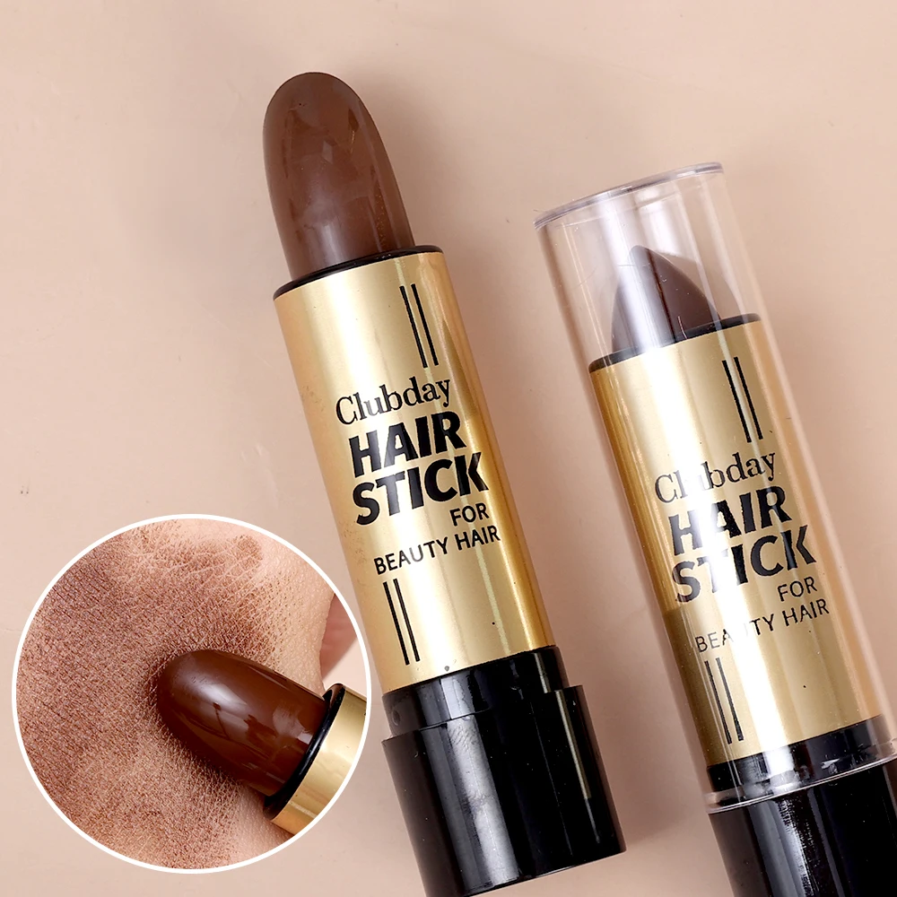 Lipstik krim warna rambut sekali pakai, penutup gaya hitam cokelat abu-abu putih rambut sementara warna rambut modifikasi stik krim Makeup