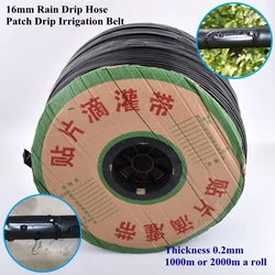 1000m 0.2*16mm Rain Drip Irrigation Tape Space 10~50cm Patch Type Watering Irrigation Hose Garden Water Saving Irrigation System