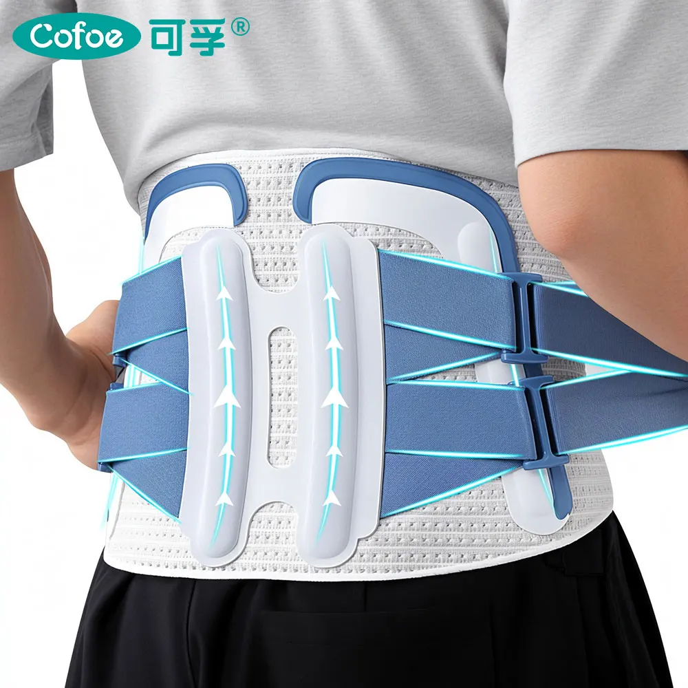 

Cofoe Lower Back Brace with 4 Stays Anti-skid Orthopedic Lumbar Support Breathable Waist Support Belt for Gym Pain Relief