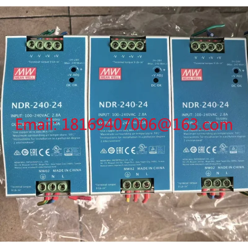 

Second hand NDR-240-24 10A24V Switching Power Supply test OK in stock, fast delivery