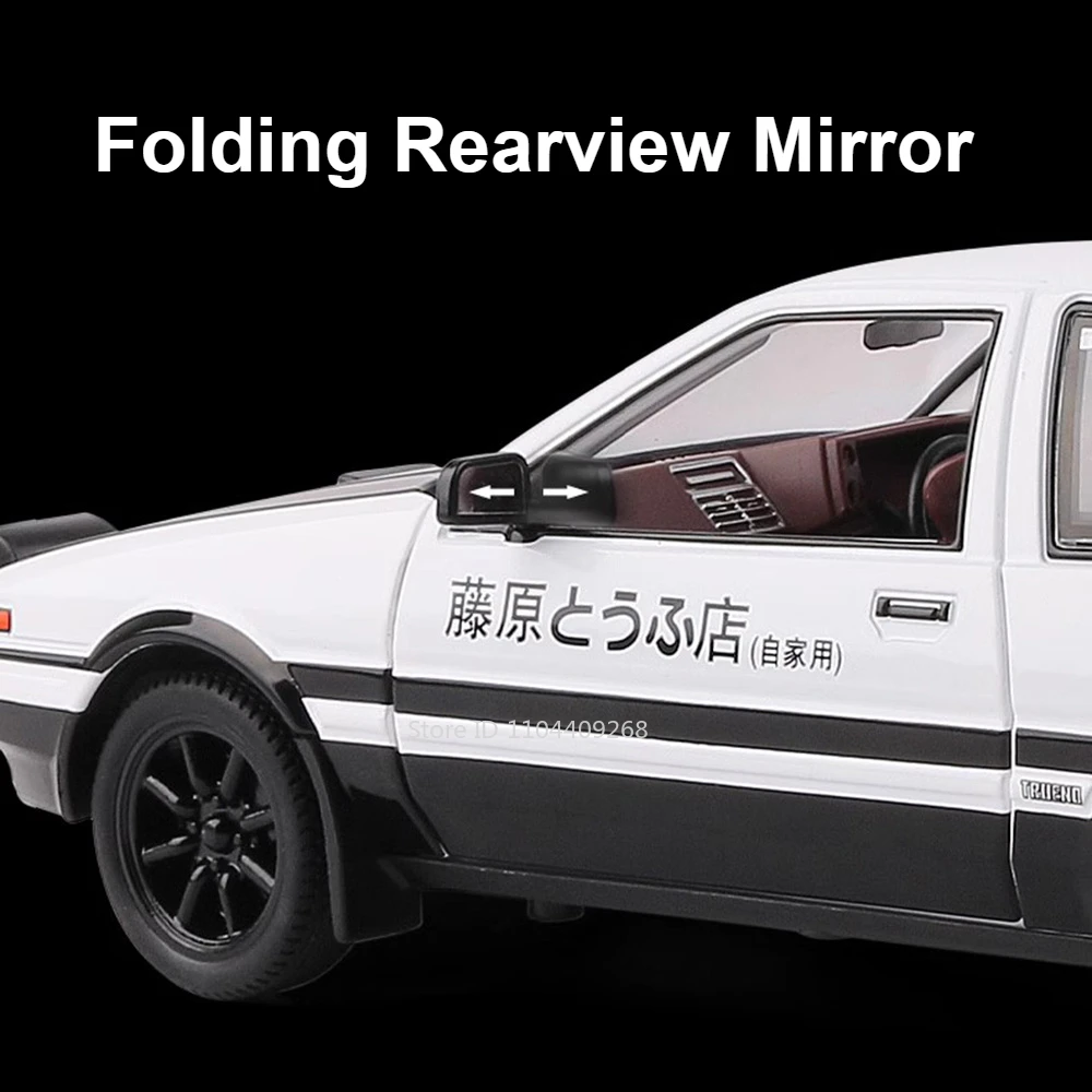 Large 1:20 Initial D AE86 Rolls-royce Cullinan Model Car Toy Diecast Metal Vehicle Sound & Light Miniature Toys Collection Gifts