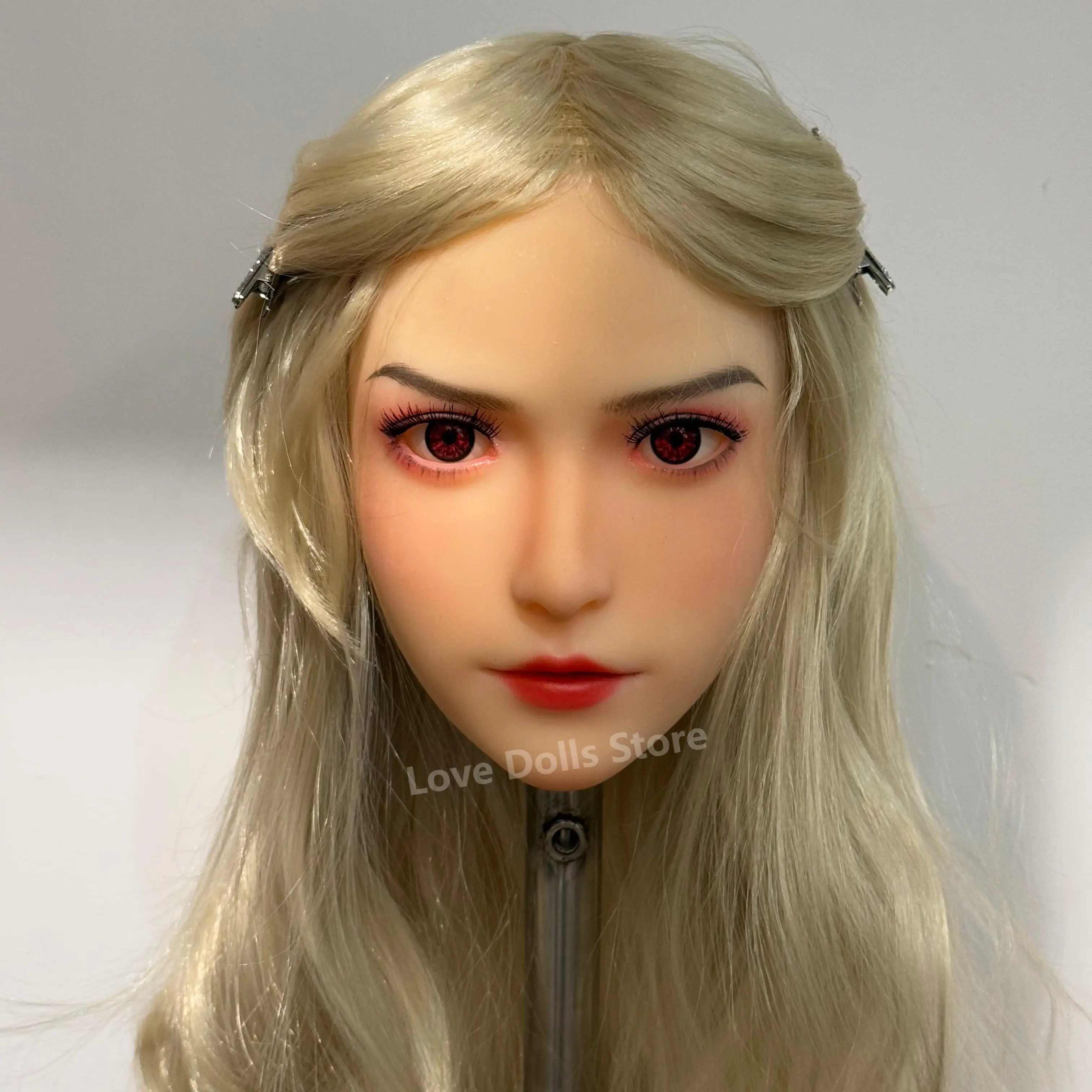 

【Wonanii】Food Grade Silicone Big TS Head Y40 M16 Screw Interface Open Mouth With Wig Pupils Teeth Tongue Oral Cavity-1320