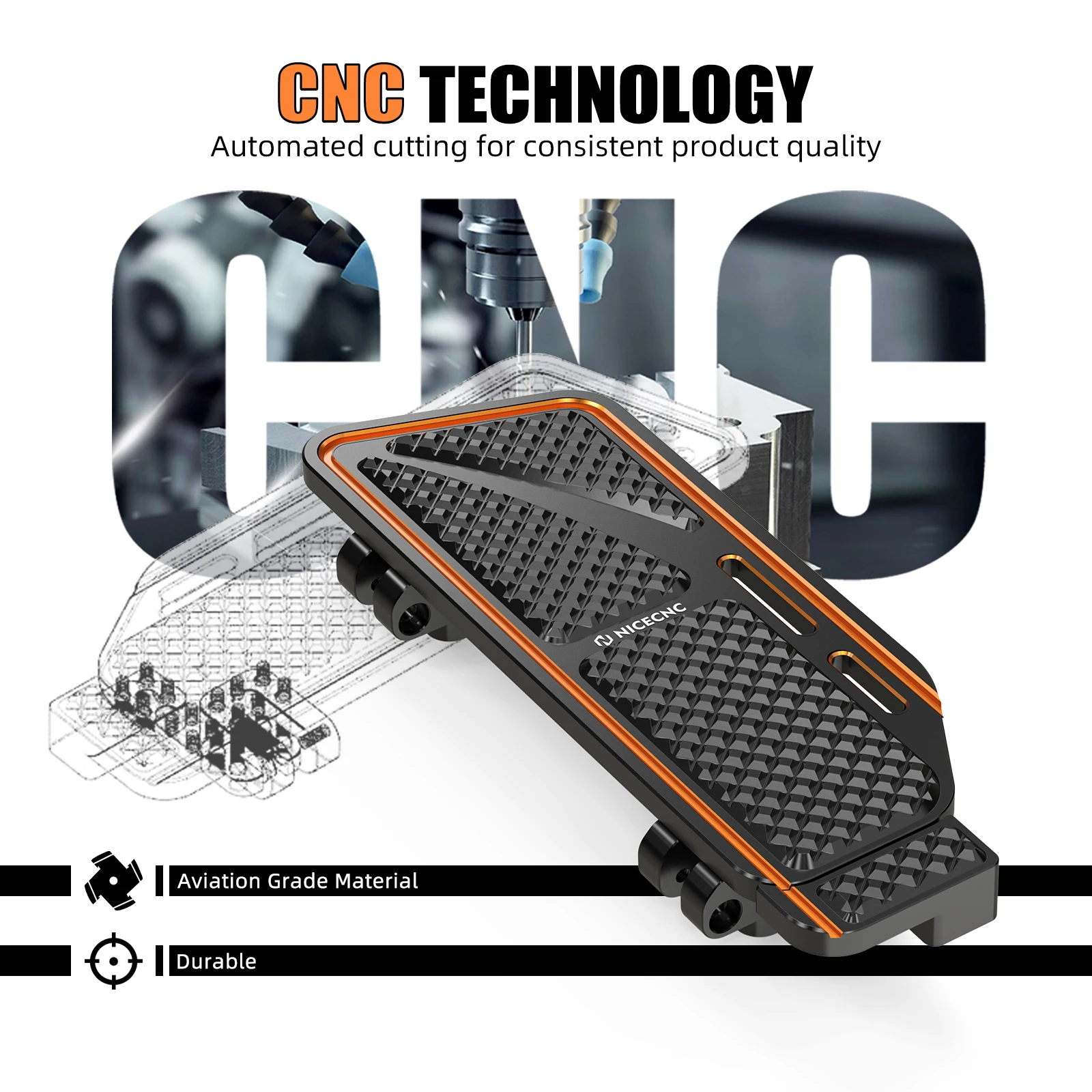 

NICECNC Rider Footboards Passenger Footpeg Pedal For Harley Street Glide FLHX Road Glide FLTRX /Special Road King FLHR 2017-2024