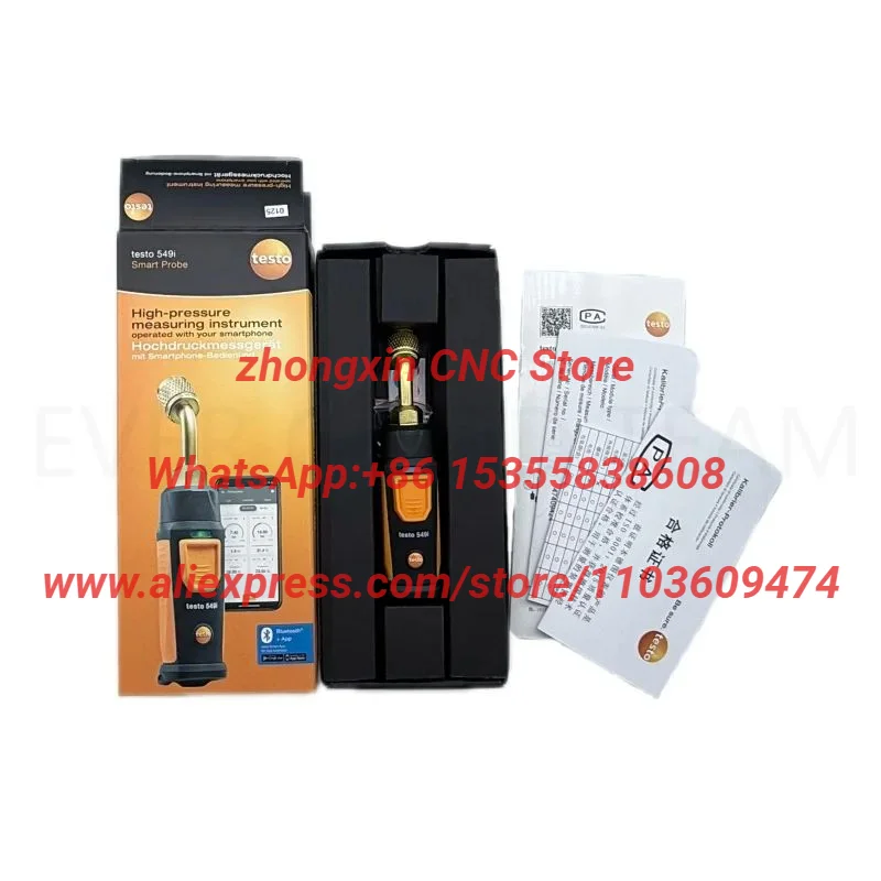 Testo 549i High-pressure Gauge (Bluetooth-compatible) Smart and Wireless Probe Refrigeration Pressure Gauge Meter 0560 1549