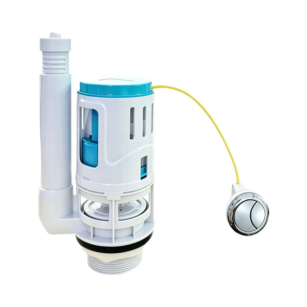 Compatible Dual Flush Valve for Toilet Cisterns with 60mm to 70mm Drain Opening and Minimum 220mm Vertical Inside Tank
